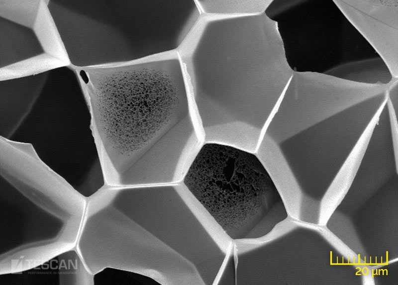 Polystyrene fracture surface detail Polystyrene fracture surface detail